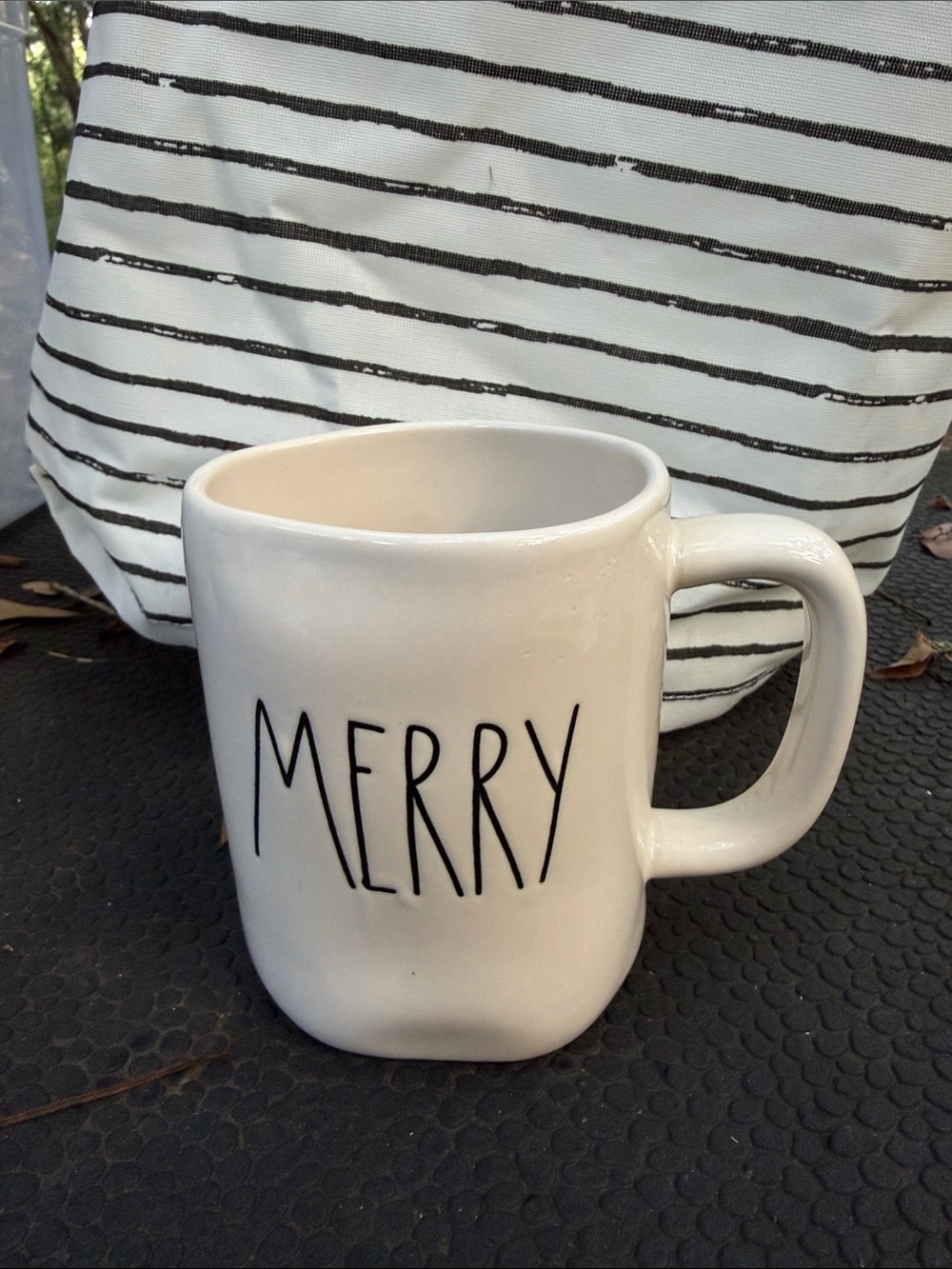 Rae Dunn White 'MERRY' Ceramic Coffee Mug